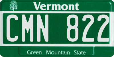 VT license plate CMN822