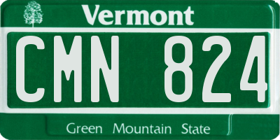 VT license plate CMN824