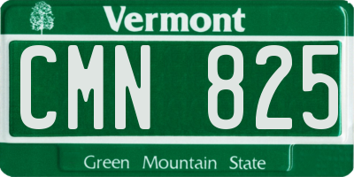 VT license plate CMN825