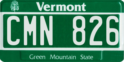 VT license plate CMN826