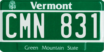 VT license plate CMN831