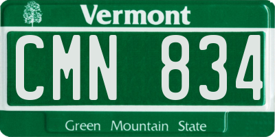VT license plate CMN834