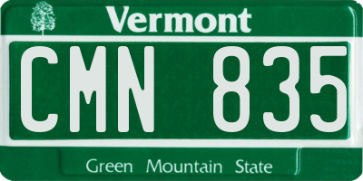 VT license plate CMN835