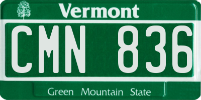 VT license plate CMN836
