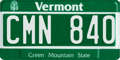 VT license plate CMN840