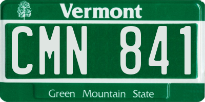 VT license plate CMN841
