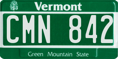 VT license plate CMN842