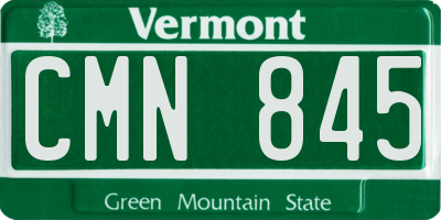 VT license plate CMN845