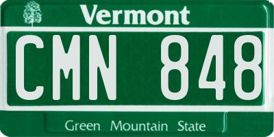 VT license plate CMN848