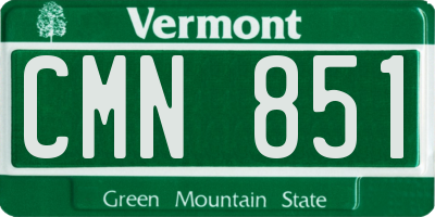 VT license plate CMN851