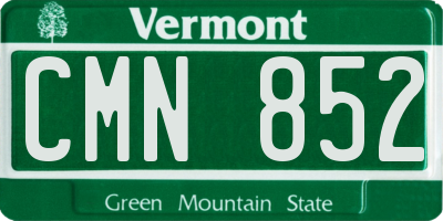 VT license plate CMN852