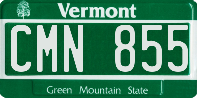 VT license plate CMN855
