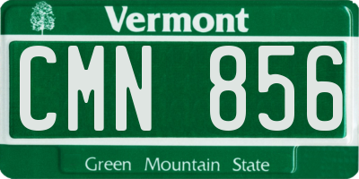 VT license plate CMN856