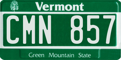 VT license plate CMN857