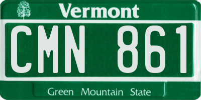 VT license plate CMN861