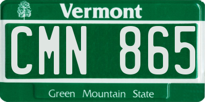 VT license plate CMN865