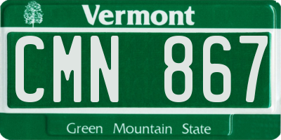 VT license plate CMN867