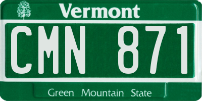 VT license plate CMN871