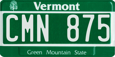 VT license plate CMN875