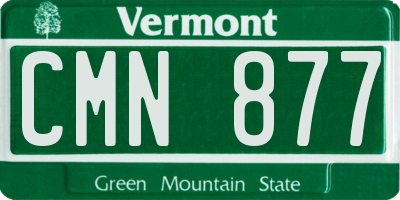 VT license plate CMN877