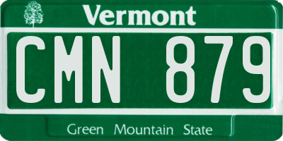 VT license plate CMN879