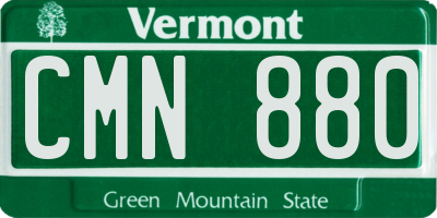 VT license plate CMN880