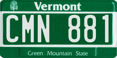VT license plate CMN881