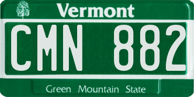VT license plate CMN882