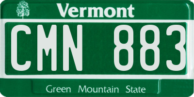 VT license plate CMN883