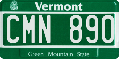 VT license plate CMN890