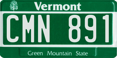 VT license plate CMN891