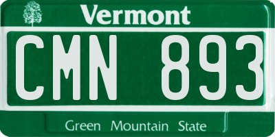 VT license plate CMN893