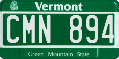 VT license plate CMN894