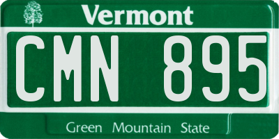 VT license plate CMN895