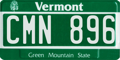 VT license plate CMN896