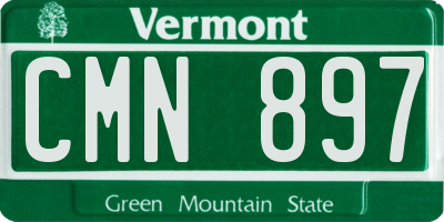 VT license plate CMN897