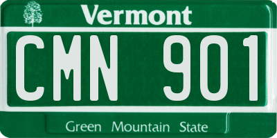 VT license plate CMN901