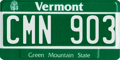 VT license plate CMN903