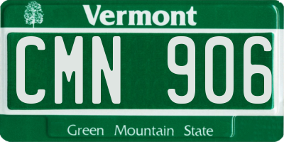 VT license plate CMN906