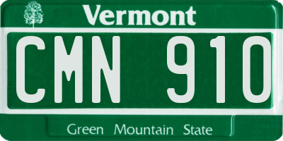 VT license plate CMN910