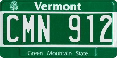 VT license plate CMN912