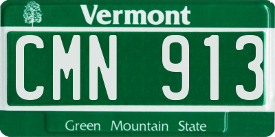 VT license plate CMN913