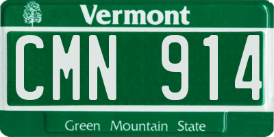 VT license plate CMN914