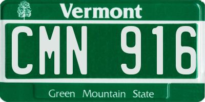 VT license plate CMN916