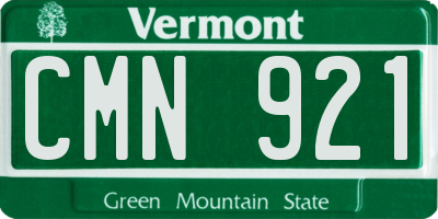 VT license plate CMN921