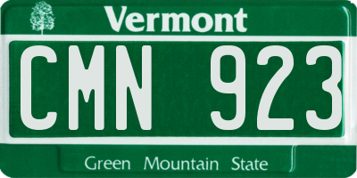 VT license plate CMN923