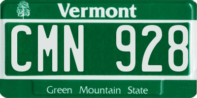 VT license plate CMN928