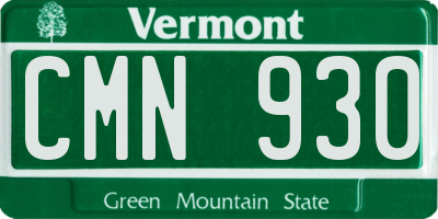 VT license plate CMN930
