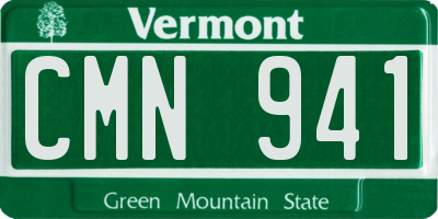 VT license plate CMN941