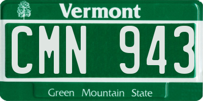VT license plate CMN943